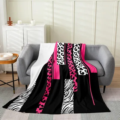 Leopard Zebra Cheetah Stripes Blanket: Bold Animal Print Design