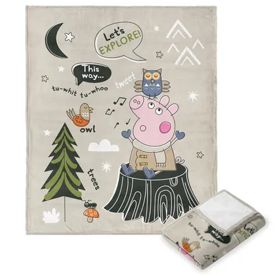 Let's Explore Adventure Owl Blanket: Forest Night Print