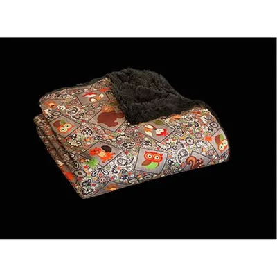 Cozy Critters Pattern Blanket: Woodland Animals in Paisley Squares