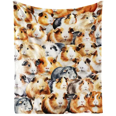 Guinea Pig Pattern Blanket: A Crowd of Cute Rodents
