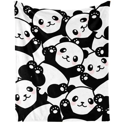 Cute Panda Pattern Blanket: A Huggable Design for Cozy Days