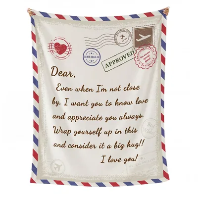 Hug Letter Blanket: A Love Note You Can Wrap Up In