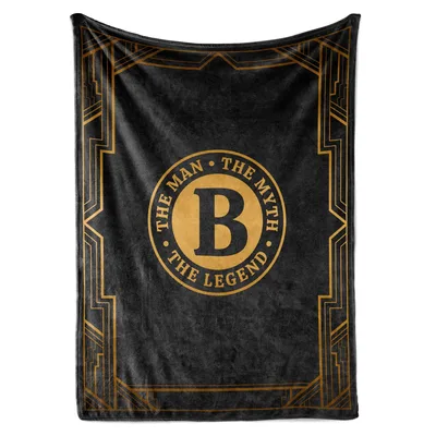 Legend Dad Blanket: The Man Myth Legend Monogram Design