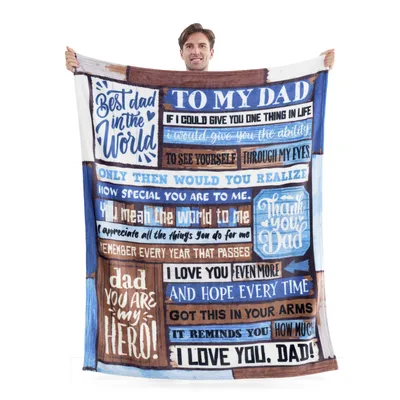 Best Dad in the World Blanket: A Message He Can Wrap Up In
