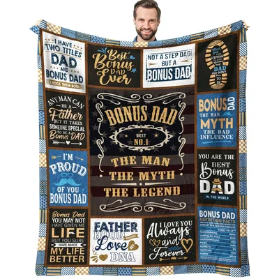 Bonus Dad Blanket for the Man Who Stepped Up
