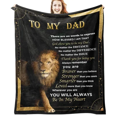 Dad Lion Blanket: A Message for Your Father