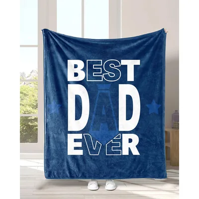 Best Dad Ever Blanket: Bold Blue Gift for Dad