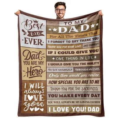 Best Dad Ever Dad Blanket for a Father Who Deserves Thanks