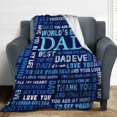 Dad Word Collage Blanket: Thank You Dad Throw
