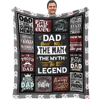 Dad the Man Myth Legend Blanket for Father's Day