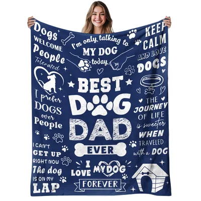 Dog Lover Dad Blanket for the Dog Dad in Your Life