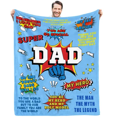 Super Dad Blanket: Comic-Style Dad Throw for Every Day
