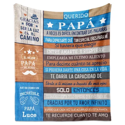 Papa Spanish Blanket: A Letter for Dad