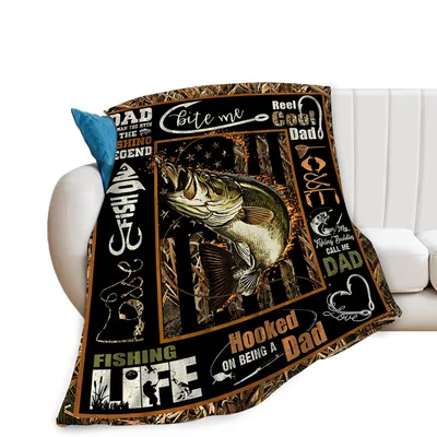 Hooked on Being a Dad Blanket for Fishing Fathers