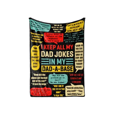 Dad Jokes Humor Blanket: A Collection of Punny Speech Bubbles