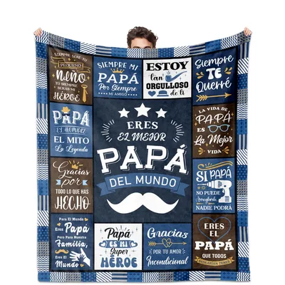 Spanish Dad Blanket for the Best Papá in the World