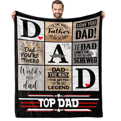 Top Dad Blanket: A Block Print Made for Dad