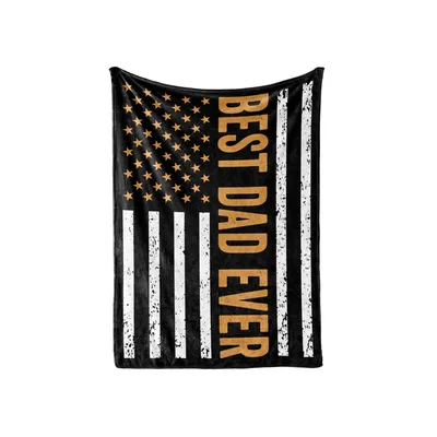 Dad American Flag Blanket for the Best Dad Ever