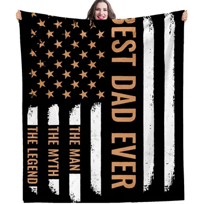 Dad the Legend Blanket: A Flag Design for Dad