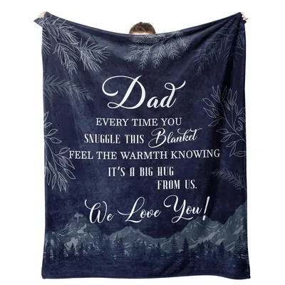 Dad Big Hug Blanket: A Warm Note From the Whole Family