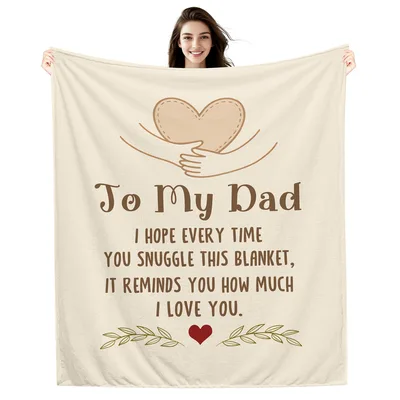 Dad Gift from Daughter Blanket: A Message He Can Hold
