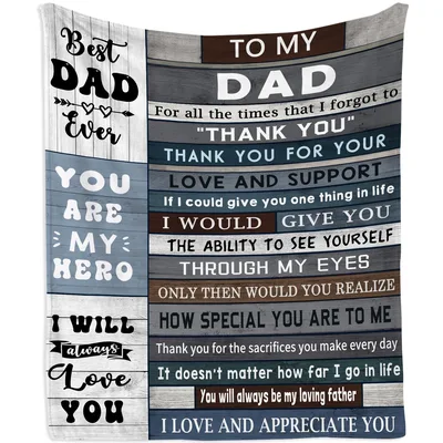 Father's Day Dad Blanket: A Letter of Thanks
