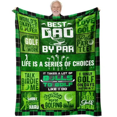 World's Okayest Golfer Love Blanket for Golf-Loving Dads