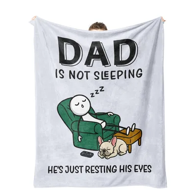 Dad Resting His Eyes Blanket: Funny Nap Print