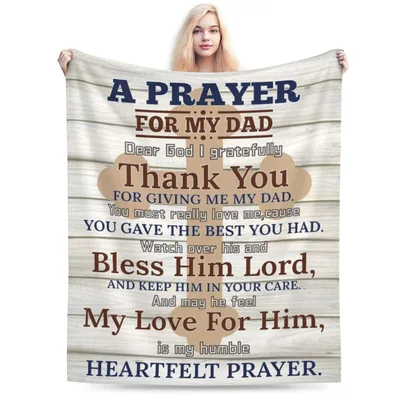 A Prayer for My Dad Blanket: Heartfelt Cross Design