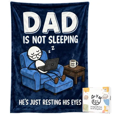 Dad Is Not Sleeping He's Blanket: Cozy Dad Humor Throw