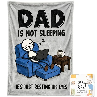Dad Sleeping Humor Blanket for the Man Who Naps Anywhere