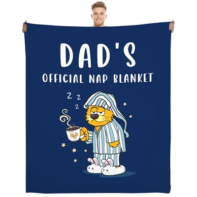 Official Nap Blanket for Dad: Cartoon Lion Design