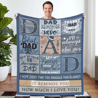 D Dad Blanket for the Dad Who Deserves the Best