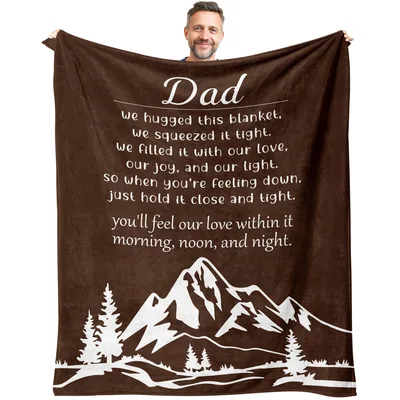 Dad We hugged Blanket: A Poem Throw for Dad