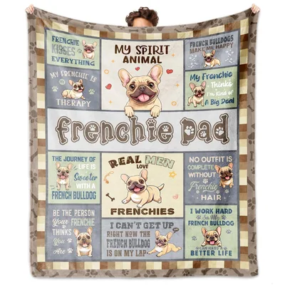 Frenchie Dad Blanket: A Gift for Proud Bulldog Dads