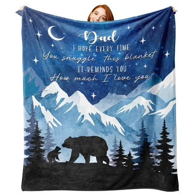 Dad I Hope Every Time Blanket for Dad Who Gets Cozy