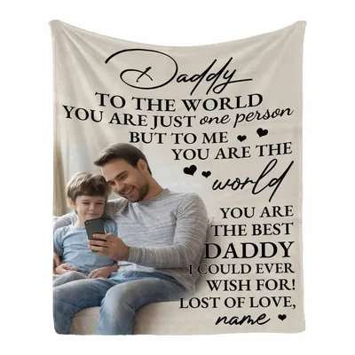 Dad Photo Blanket: A Note Written Just for Him