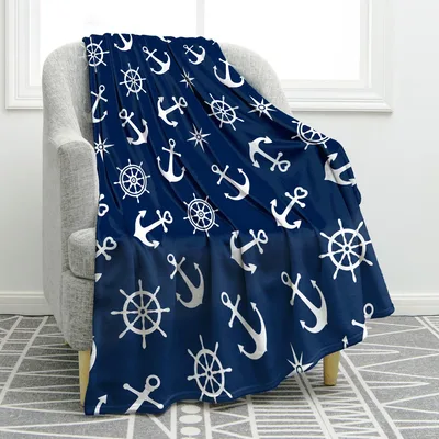 Nautical Anchors and Ship Blanket: Classic Navy Design for Boaters