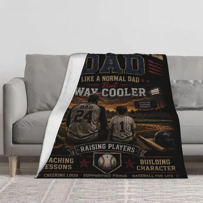 Basketball Dad Way Cooler Blanket for Baseball Fans