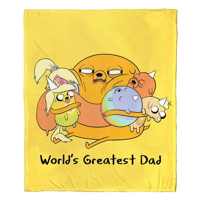 World's Greatest Dad Cartoon Blanket
