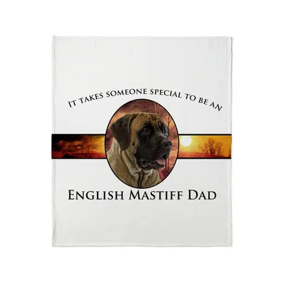 English Mastiff Dad Blanket: Special Father with Dog Portrait