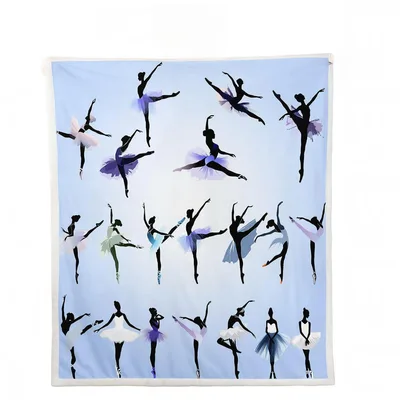 Ballerina Silhouette Blanket for Dance Lovers