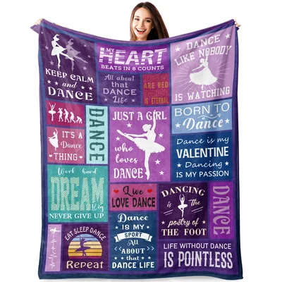 Keep Calm and Dance Blanket for Ballet Lovers