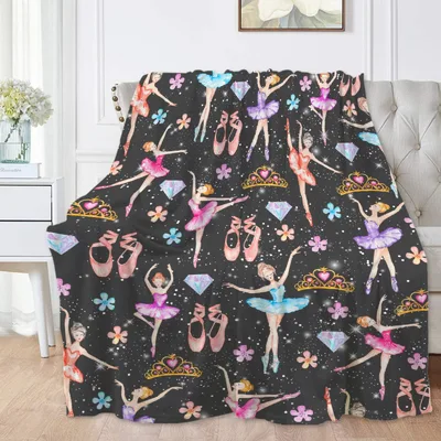 Ballerinas and Ballet Shoes Blanket