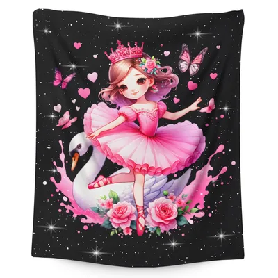 Ballerina Pink Dress Butterflies Blanket: A Dreamy Dance Scene