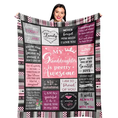Granddaughter Gift Blanket: Sweet Words for Her