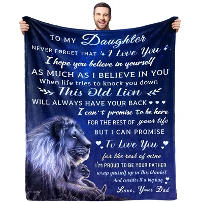 Proud Dad Daughter Blanket: A Lion’s Letter Home