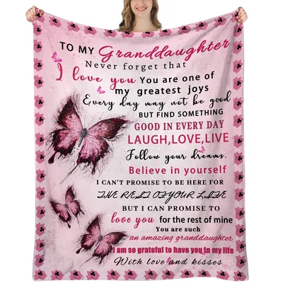 Butterfly Letter Blanket for a Granddaughter You Adore
