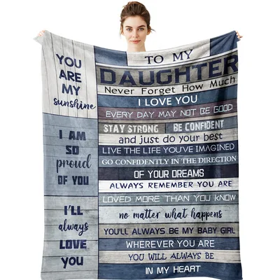 Love You Daughter Blanket - Encouraging Message to My Daughter