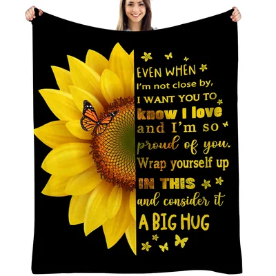 Big Hug Blanket: A Sunflower Message of Love and Pride